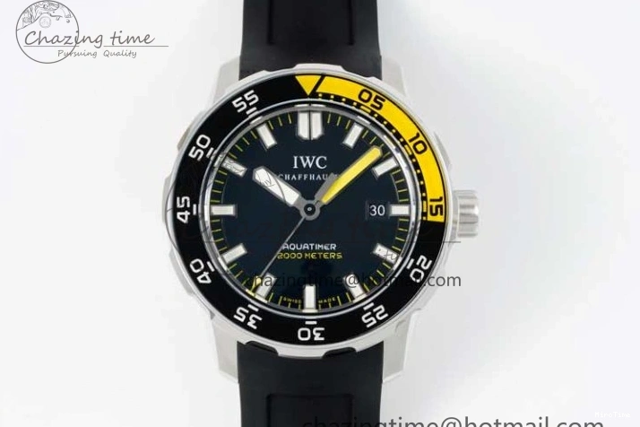 MIROTIME 0429 Bright Aquatimer Automatic SS RSF 1:1 Best Edition Black Yellow Dial on Black Rubber Strap A 7068